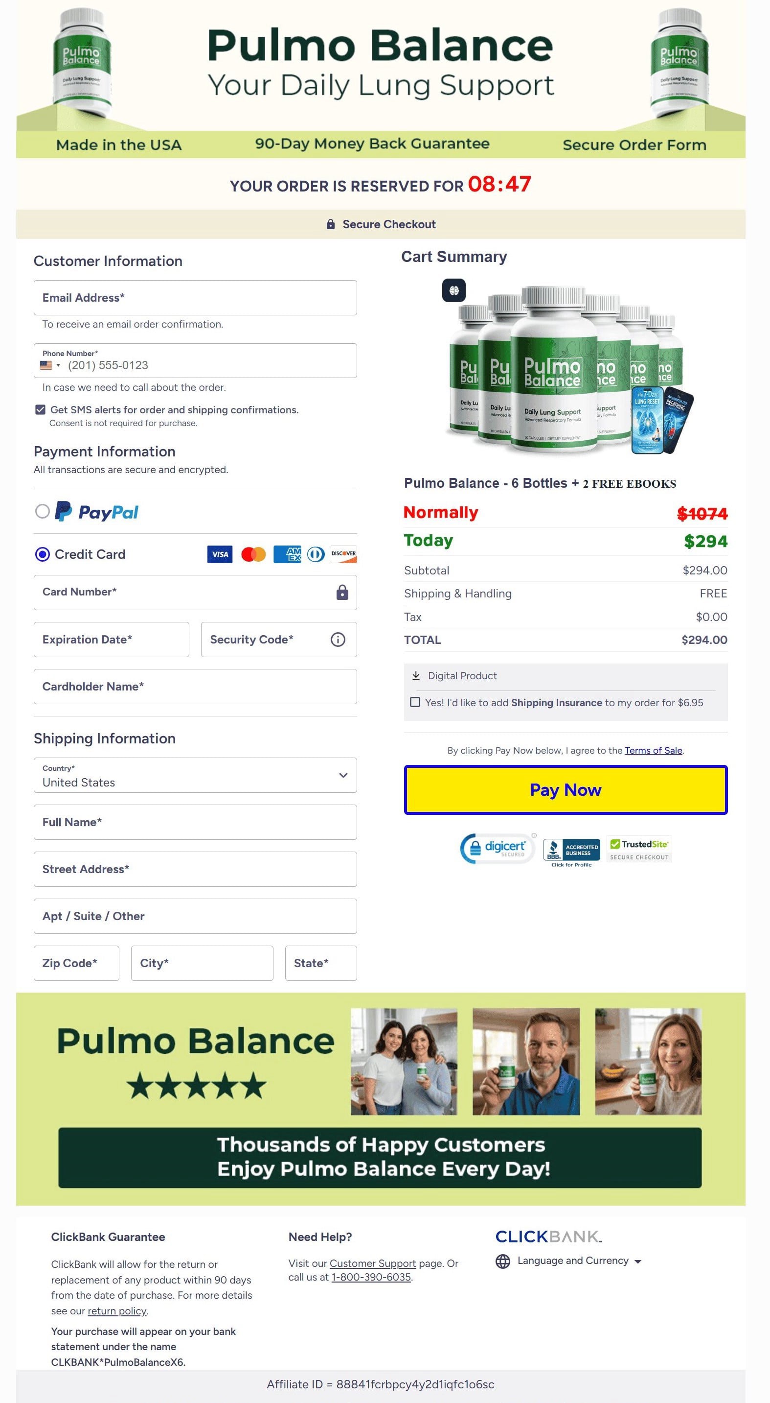 Pulmo Balance Order
